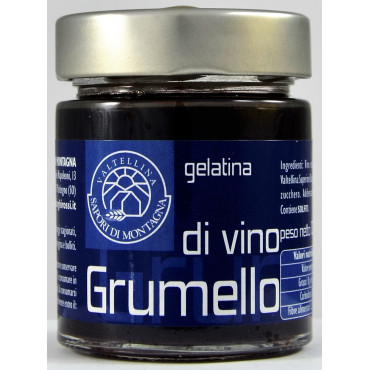 Gelatin With DOCG Grumello red wine