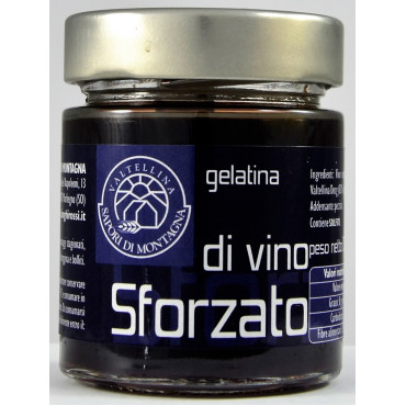 Gelatin with DOCG Sforzato red wine